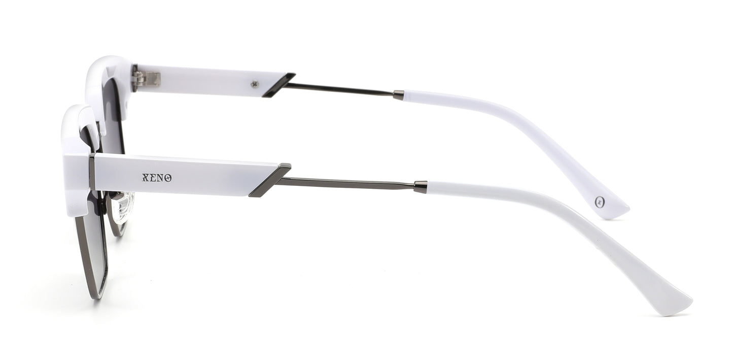 XENO Blockform in White Sunglasses