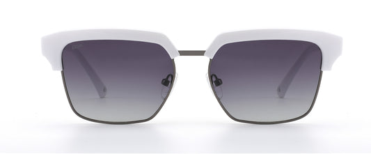 XENO Blockform in White Sunglasses