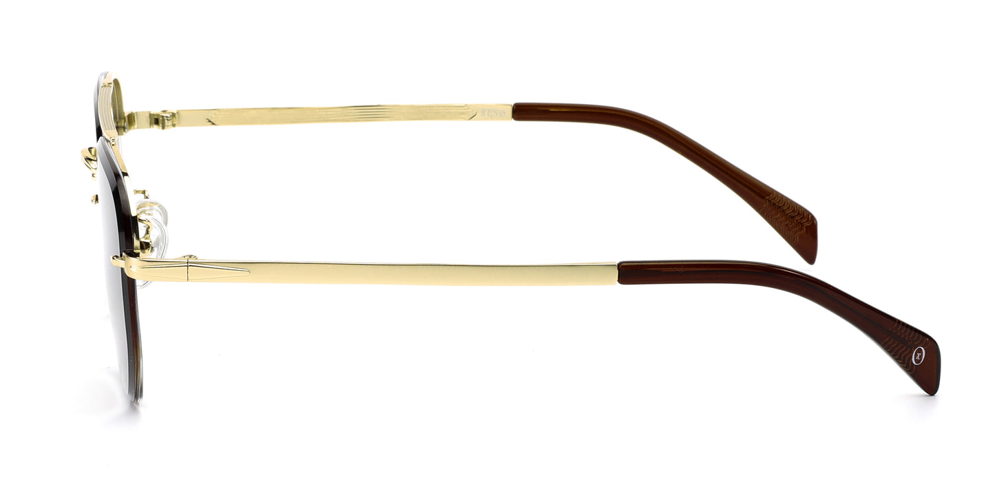 XENO Precision in Gold Sunglasses